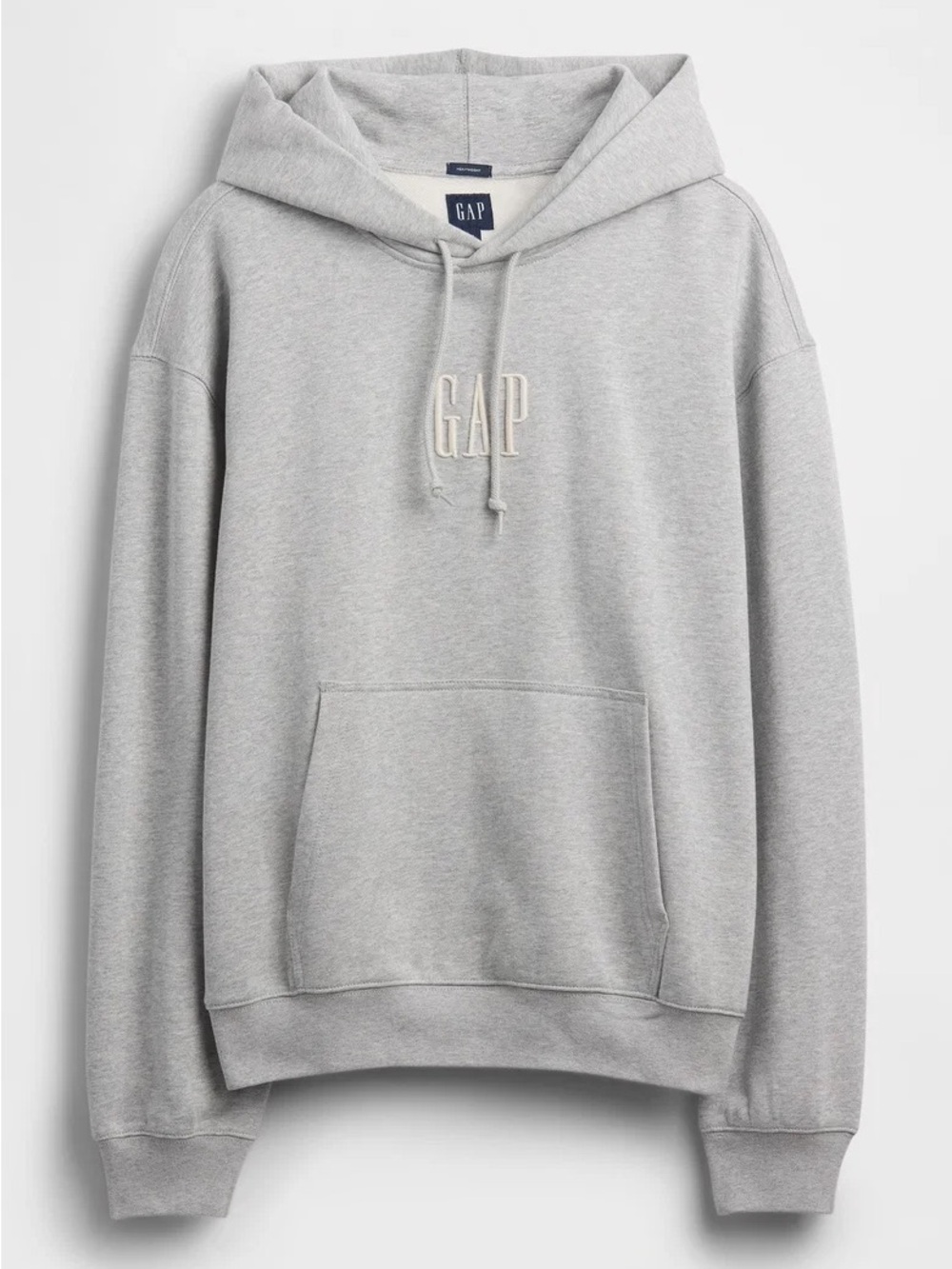GAP Women’s Light Gray Heavyweight Logo Hoodie Size Large
